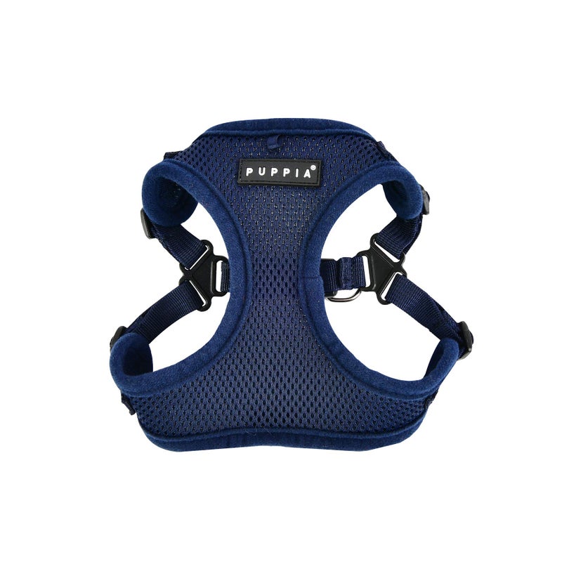 Puppia Dog Harness Comfort Mesh Step-in All Season No Pull No Choke Walking Training Adjustable Neck & Chest for Small & Medium Dog - Navy - S - Image 1